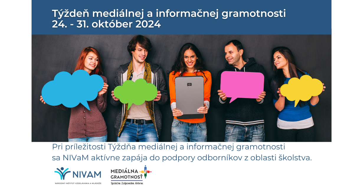 Týždeň mediálnej a informačnej gramotnosti 24. - 31. október 2024