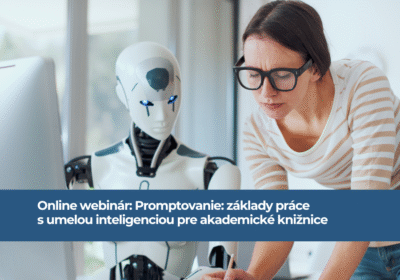 na obrázku sa nachádza robot a pani, spolu pozerajú do zošita