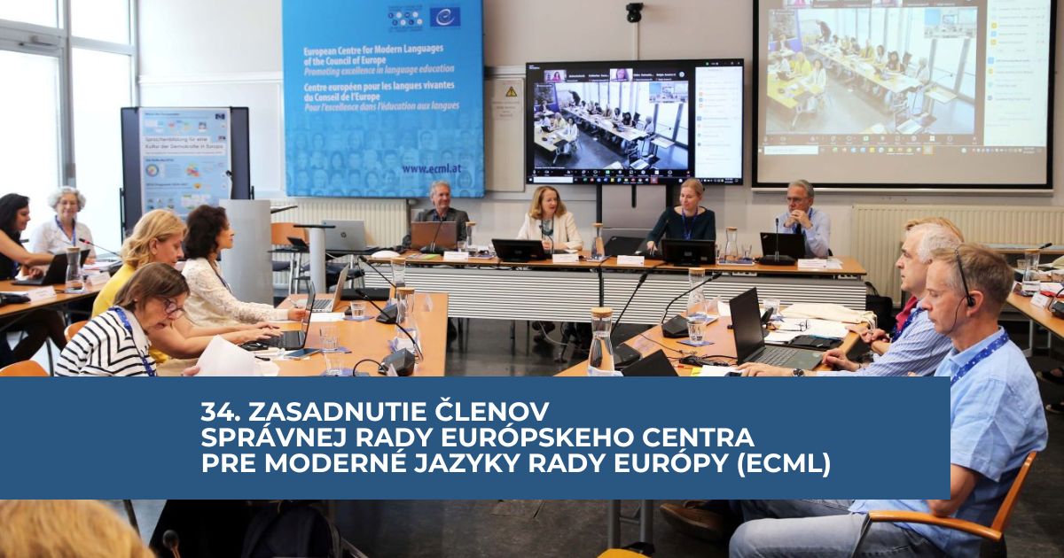 34. zasadnutie Správnej rady ECML Rady Európy