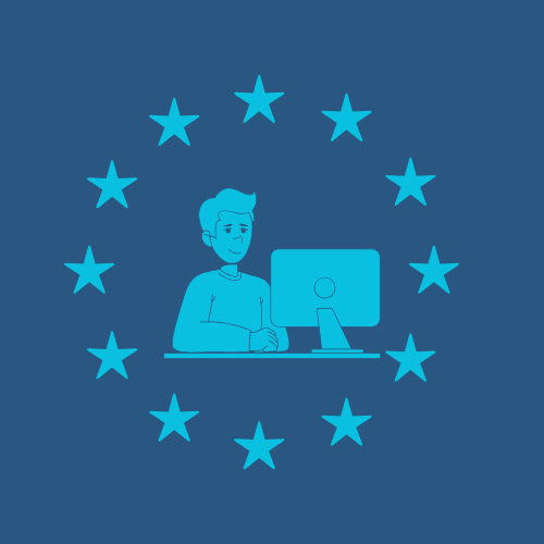 Piktogram súťaže Mladý digitálny európan