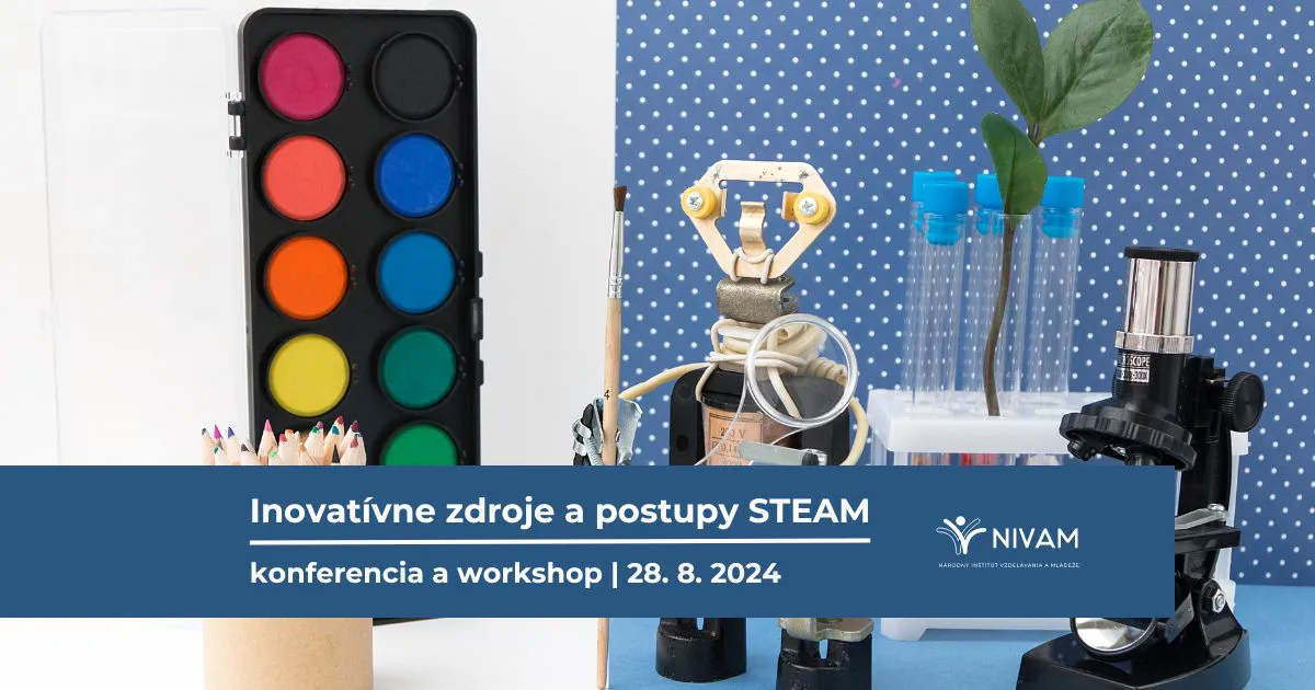 Na ľavej strane farby a na pravej strane robot a mikroskop