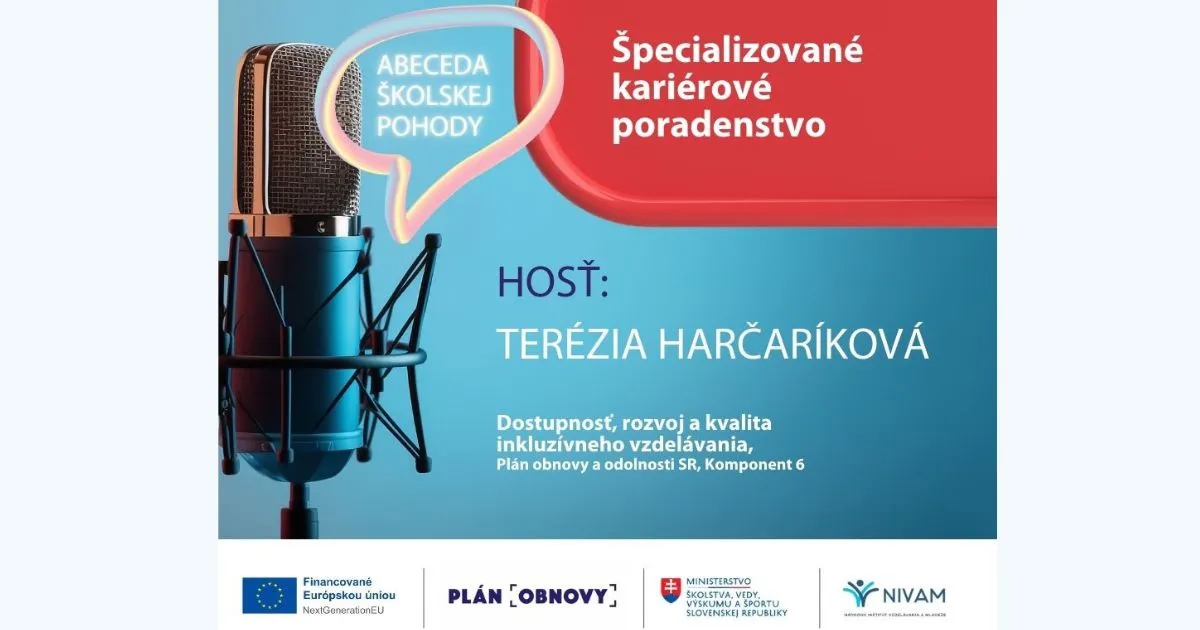 Grafika s názvom podcastu a hosťom.