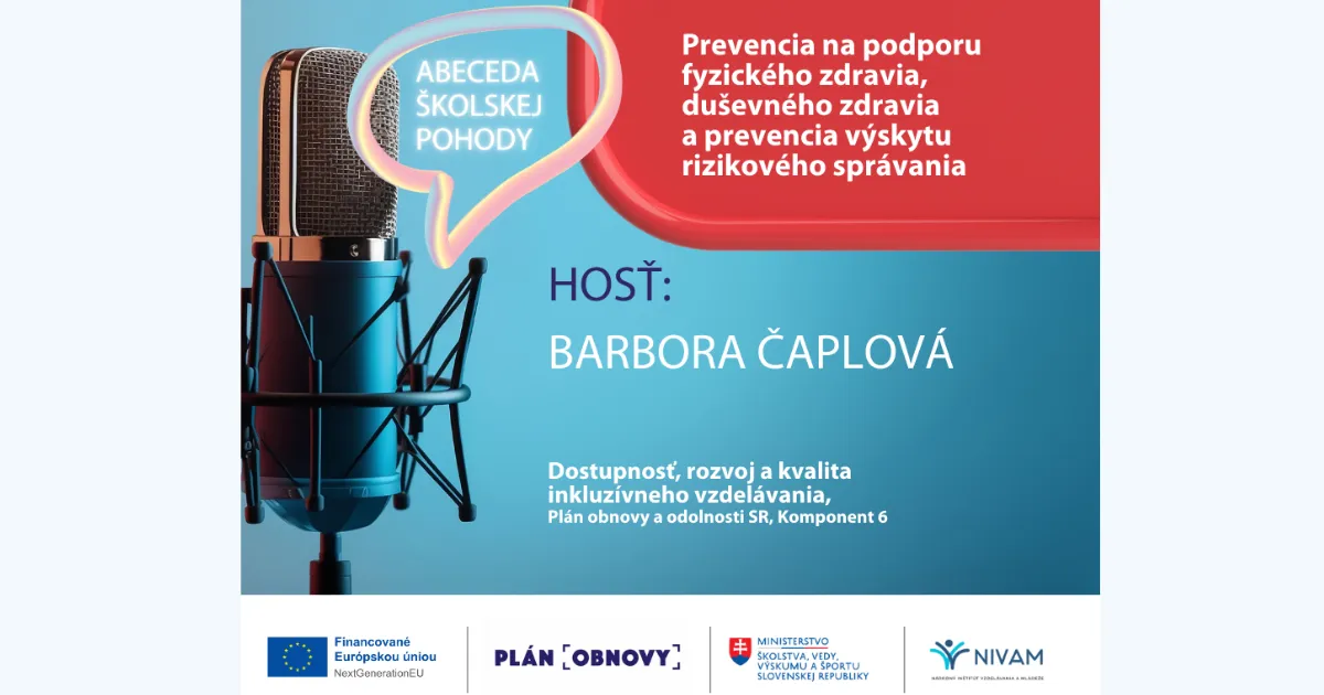 Grafika s názvom podcastu a hosťom.