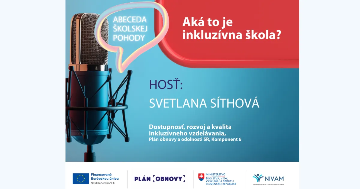Grafika s názvom podcastu a hosťom.