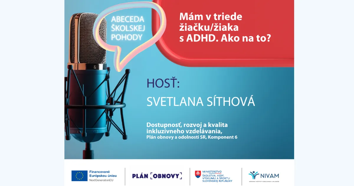Grafika s názvom podcastu a hosťom.