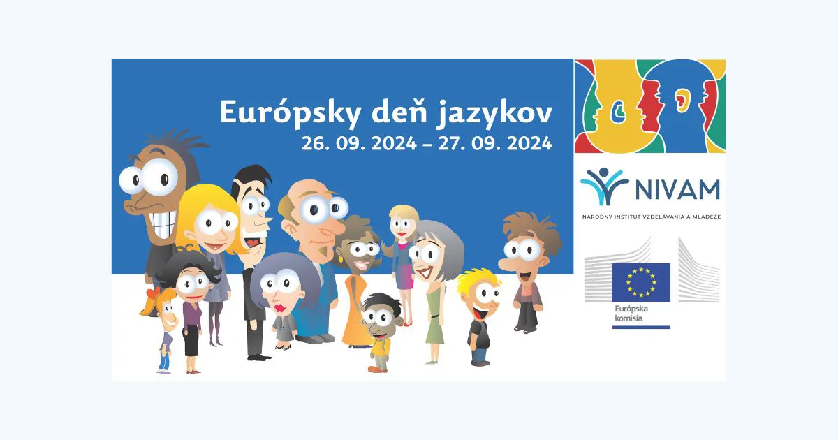 Kreslené postavičky prestavujúce Európsky deň jazykov.