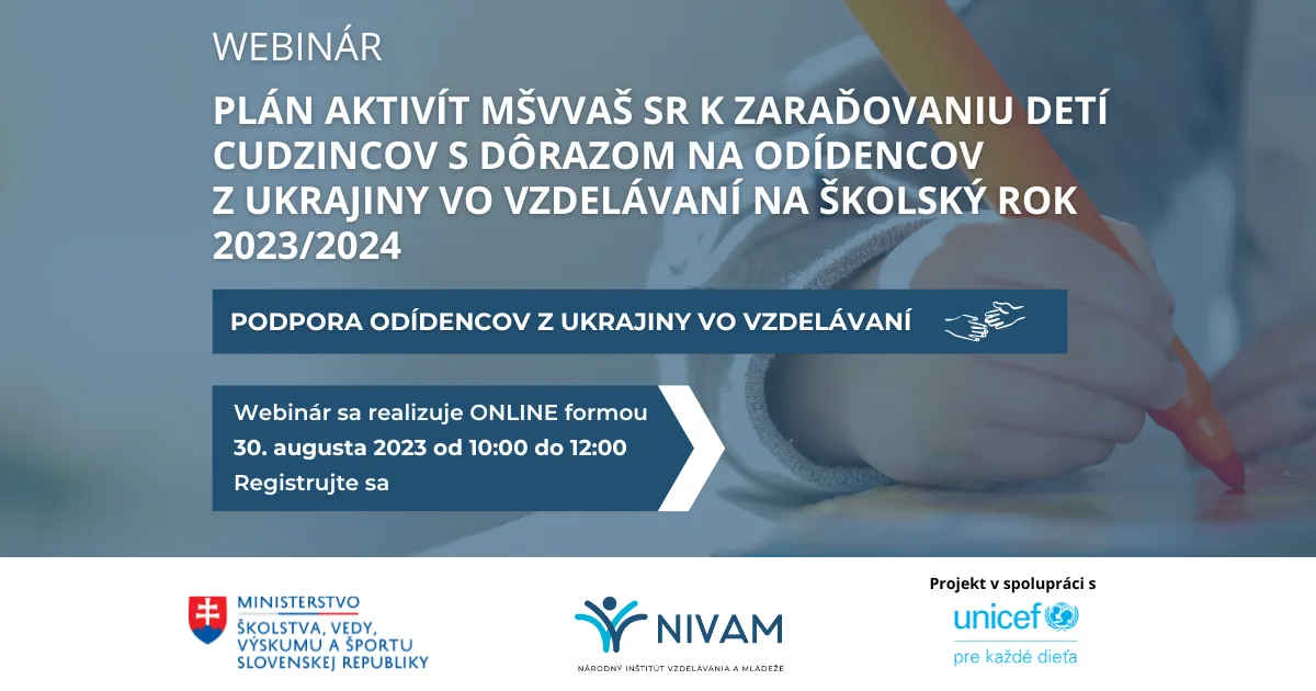 Grafika s informáciou o webinári.